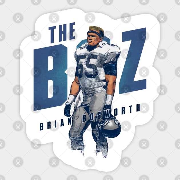 Brian Bosworth Seattle Slant Sticker by MASTER_SHAOLIN